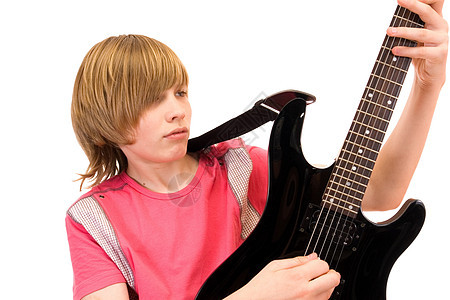 音乐家吉他手男人青年音乐会手指乐器吉他岩石青少年演员图片