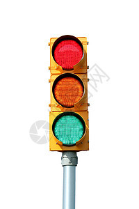 孤立的交通信号灯背景图片