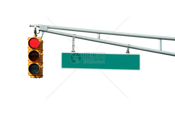 带有标志的孤立红外交通信号灯图片