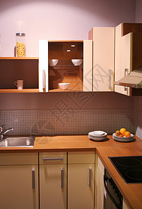 厨房玻璃奢华用餐木头建筑学台面金属公寓大厦冰箱图片