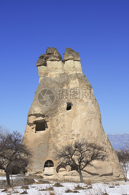 土耳其卡帕多西亚的形状仙女基座火鸡侵蚀岩石烟囱锥形图片