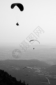 滑翔机天空男人天篷蓝色冒险降落伞线条山脉自由闲暇图片