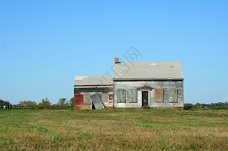 旧遗弃房屋窗户乡村房子住宅谴责建筑寂寞国家木头结构图片