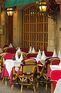 餐馆餐巾纸小吃店咖啡晚餐阳台酒吧便餐桌布建筑学餐厅图片