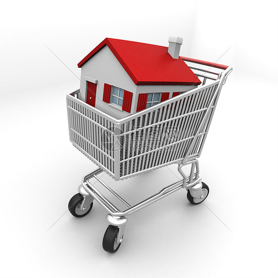 买下你的房子财产屋主红色代理白色篮子销售金融大车店铺图片