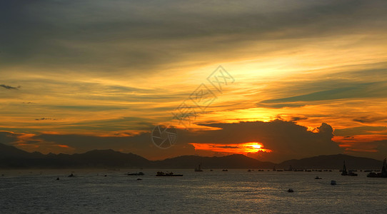 日落天空天气海岸海浪太阳反射阳光橙子墙纸蓝色图片