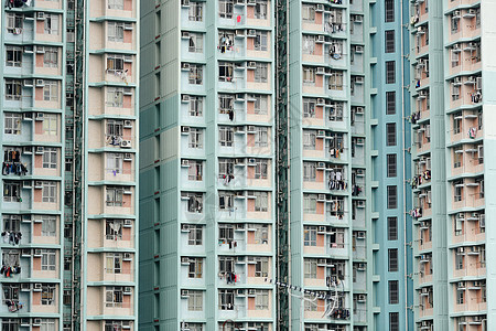 香港的公寓套房生活城市住房住宅建筑高楼多层阳台窗户高层图片