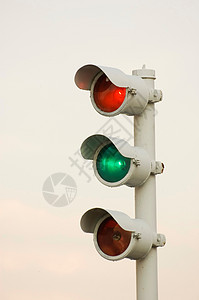 灯光街道技术预警徽章安全绿色木板过境交通物品图片
