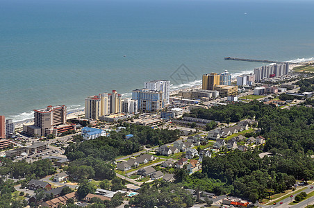 海岸沿岸线海滩酒店海洋建筑物海浪度假村波浪建筑建筑学天际图片