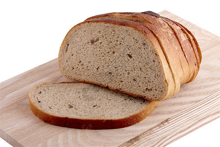 谷物面包切片小麦粮食白色营养食物脆皮背景图片