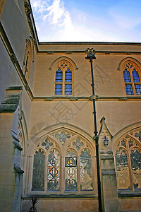 夏季的Exeter大教堂教会艺术假期游客访问城市石头上帝玻璃石匠图片