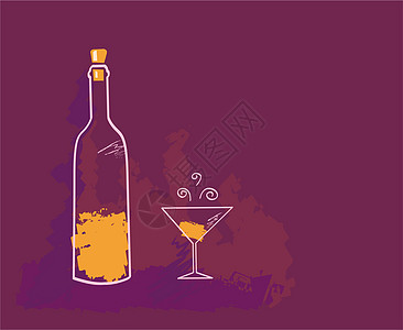 葡萄酒瓶子玻璃饮料餐厅软木葡萄园素描侍酒师收成植物学图片