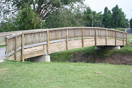 公园桥溪流棕木棕色背景图片