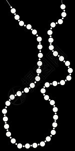 白珍珠反射宝石魅力宝藏手镯婚礼奢华展示丝绸细绳图片