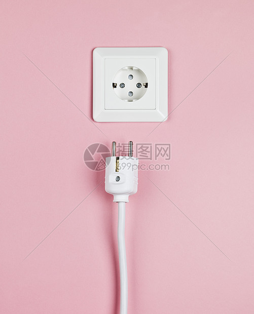 电力线路交流电行业电子摄影力量色彩电源线白色粉红墙电缆图片
