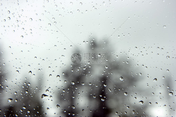 玻璃上滴水蓝色液体天气水滴水平气象窗户墙纸气泡照片图片