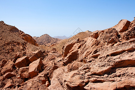 以色列Eilat附近的洛基沙漠景观图片