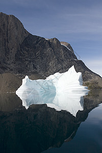 冰山冻结镜子反射冷冻峡湾海洋图片