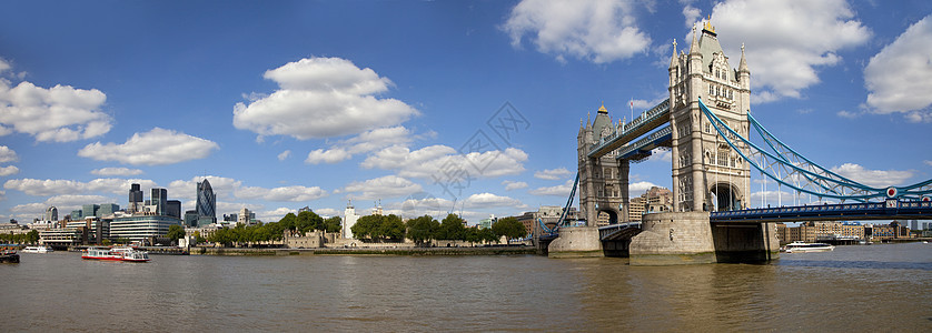 塔台桥和泰晤士河全景图片