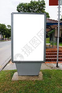 空空广告牌注意力帆布营销城市剪裁木板运输公共汽车横幅账单图片