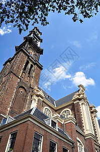 阿姆斯特丹Westerkerk教堂旅行教会地标历史性建筑学建筑大教堂特丹图片