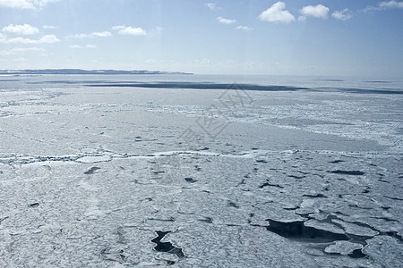 加拿大北极冷冻冻结浮冰天线直升机航班空气图片