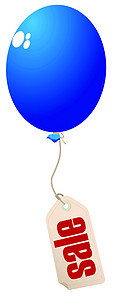 销售气球价格庆典团体水平零售营销商业丝带店铺蓝色图片