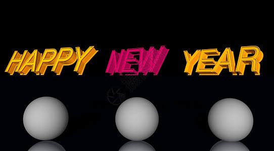 2010年新的幸福新年镜子红色紫色黄色灰色背景图片