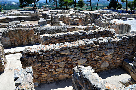 Faistos考古遗址遗迹考古学石头历史性文明遗产挖掘古董图片