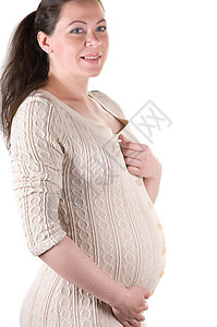 怀孕妇女生长长发父母腹部女性女士生育力孩子分娩家庭图片