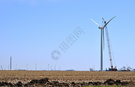 风风涡轮技术涡轮机风力风车树木场地绿色资源科技背景图片