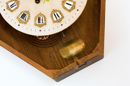 古董钟摆棕色装饰手表数字木头祖父时间家具传统机器图片