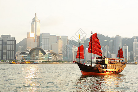 香港有旅游垃圾的港口邮轮运输酒店高楼天际领土建筑海洋办公室商业图片