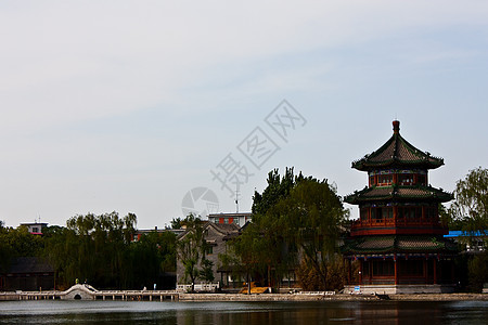 中国塔和湖寺庙城市建筑历史性国王历史胡同遗产地标旅行图片