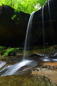 美丽的阿拉巴马风光瀑布岩石银行流动旅行荒野运动溪流环境洞穴图片