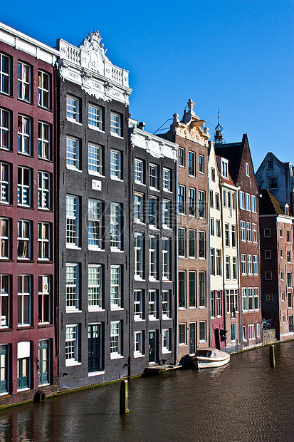 阿姆斯特丹视图旅行建筑学房子城市房屋旅游山墙游客图片