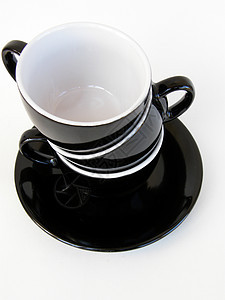 杯数工作室飞碟白色对比陶器黑色瓷器餐具艺术咖啡图片