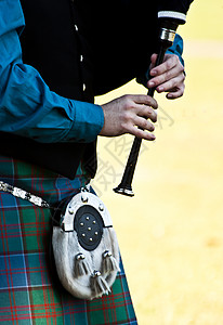 苏格兰风笛乐队音乐男性短裙高地戏服衣服管道玩家国家图片