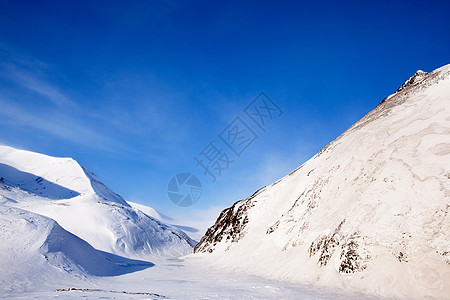 斯瓦尔巴山地形蓝色场景旅游风景荒野气候环境图片