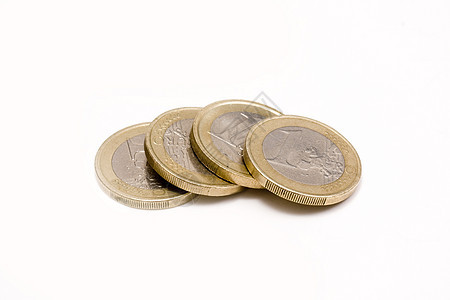 一个欧元硬币金属对象圆圈货币宏观财务家庭图片