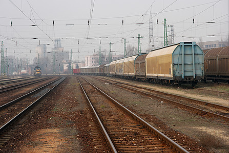 铁路服务货运车皮后勤车站平行线过境火车工业运输图片