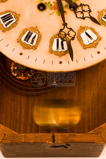 古董钟摆古物历史性手表棕色手工祖父传统小时木头艺术图片