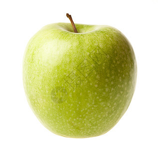 孤立的绿色成熟苹果活力食物剪刀营养饮食卫生宏观蛴螬保健水果图片