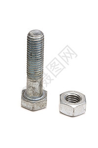 螺和螺栓工业白色机器硬件金属工具螺纹坚果维修材料图片
