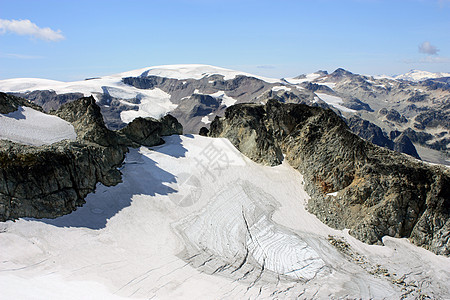 从白兰地山顶部查看的冰田图片