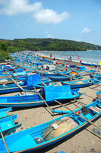 潘干达兰海滩旅行热带风景海洋海景渔夫假期晴天海岸地平线图片