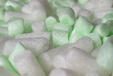 聚苯乙烯珠材料塑料商业珠子绿色绝缘包装白色图片
