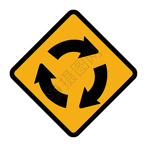 环形标志箭头流动警告交通警报钻石插图背景图片
