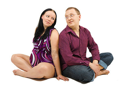 男女和怀孕的妻子图片