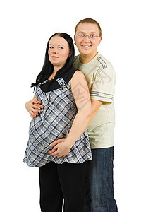 年轻夫妇婚姻妻子女孩父母母性丈夫夫妻腹部男人母亲图片